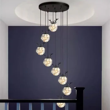 Полилей, led окачен лампа в стил арт, стая декор, скандинавски на домашна трапезария, окачен таван, декорация за хол, маса, полилеи