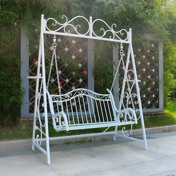 Популярният златисто-бяла метална рамка, окачен на градински диван, стол, мебели за двор за продажба