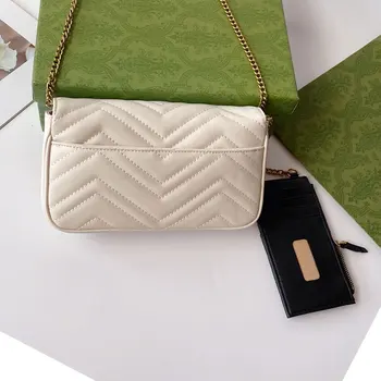 Портфейл от две части, чанта за карти, ретро дизайн, черен, бял, контрастен цвят, чанта-клатч през рамо, подвижна верига, чанта-клатч