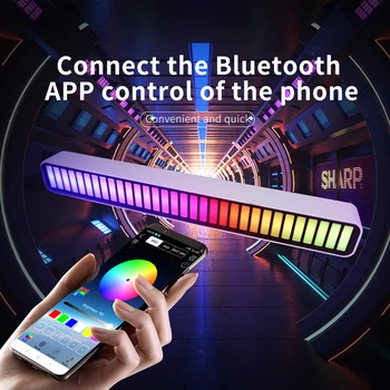 ПРИЛОЖЕНИЕ DJ Disco Bluetooth RGB Управление на музикален звук, led осветление на нивото, на новост, ритмическая лампа, осветление на автомобила, осветление на атмосферата на автомобила