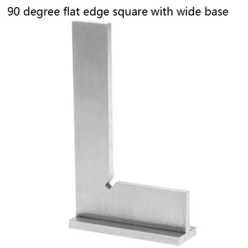 Промишлен механик опитайте квадрат DIN 875/0 с плосък край на 90 ° квадрат с основание