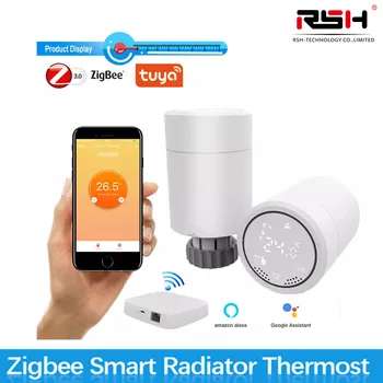 Регулатор на температурата на Hristo Smart ZigBee 3.0 TRV Термостатичен радиаторный клапан Интелигентен дом домакински постоянен радиатор
