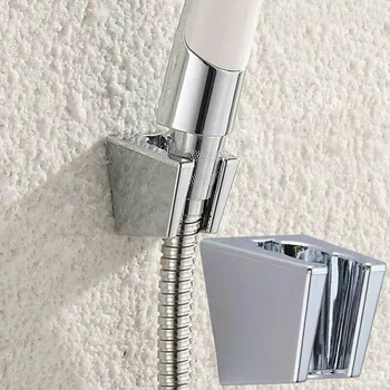Регулируем държач за душ, тръба, аксесоари за баня, универсален хром монтиране на стена, сребърен, 4,8x4,8x3 см, Abs