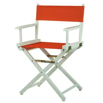 Режисьорско кресло в Бяла рамка-Оранжево платно