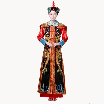 Рокля на Кралица Императрица Играта на Династия Цин Костюми За Възрастни Жени Китайската традиционна Облекло-Костюм За Изяви Директен Доставка