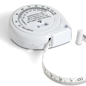 Рулетка за измерване на BMI, индекс на телесна маса, бутон определяне на лентата 150 см, калкулатор диета, прости инструменти за самостоятелни измервания