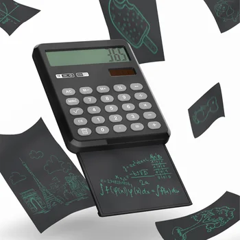 Сгъваем калкулатор 6-инчов LCD таблет за писане Цифров бележник за рисуване Сгъваем научен калкулатор плосък бележник с писалка
