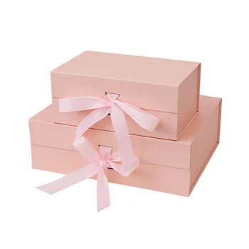 Сгъваема кутия, магнит, флип-вид, изискани кутии за съхранение, нестандартен подарък, подарък кутия с панделка за подарък за рожден ден, сватба, 1 бр.