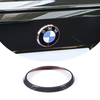 Сега карбон за BMW 4 series G22 G23 G26 2021-2023 пръстен за украса на логото на колата, задната част на кутията с логото, автомобилни стикери, аксесоари