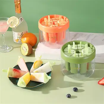 Силиконова форма за лед, с решетка, хранително-вкусовата домакински хладилник с капак, творчески малка ледена артефакт, опаковки за лед, кутия за лед