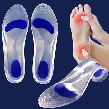 Силиконови Ортопедични стелки за Обувки на Жените и Мъжете Плоскостъпие и Поддръжка на Свода на Стъпалото Тампон За Обувки Амортизация Плантарна Фасциит Релефни Стелки