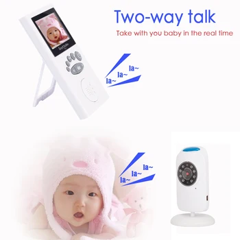 Следи бебето 2,4-инчов безжичен цветен видео запис, детска музика, камера за сигурност гледане на деца, мониторинг за нощно виждане, поддръжка на Английски Руски GB101