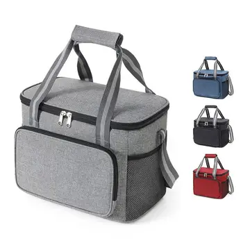 Случайна чанта за охлаждане, пакет с лед, с голям капацитет, пътна самозалепваща чанта за работа, пикник на открито