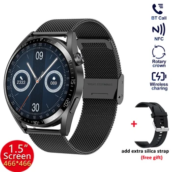 Смарт часовници За OnePlus 8 7T 7 Pro OnePlus 6 6T Samsung S23 1,5-Инчов HD Екран, NFC Smartwatch 2023 Мъжки Часовници с Bluetooth Покана