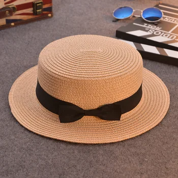 Солнцезащитная шапка, детска шапка лятна шапка, сламена шапка, дамски лятна fedora с мини-игрища, плажна шапка