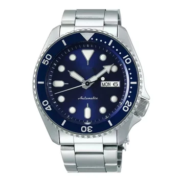Спортни мъжки часовници Seiko SRPD51 5 сребрист цвят от неръждаема стомана 42,5 мм