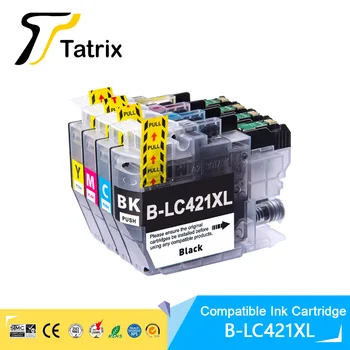 Съвместим мастилницата Tatrix висок капацитет LC421XL LC421 421XL за принтер Brother DCP-J1050DW MFC-J1010DW DCP-J1140DW