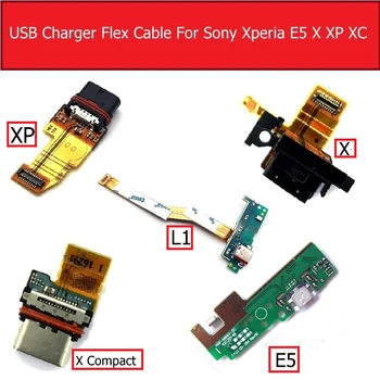 Такса за зарядно устройство USB за Sony Xperia E5/L1/X/X Performance/X Compact USB Конектор за зареждане, докинг станция Гъвкав кабел за ремонт