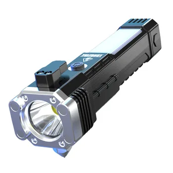 Тактически led фенерче с USB батерия, фенерче, многофункционален автомобилен чук за сигурност, прозорец лифт, с фенерче за самозащита