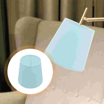 Текстилен калъф за подмяна на абажура на лампата: Син текстилен лампа, нощно шкафче, настолна лампа, капак, разменени лампа, аксесоар за настолна лампа