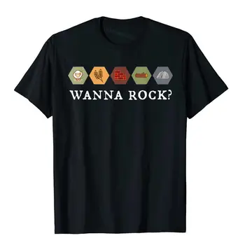 Тениска с настолна игра Wanna Rock Settlers, вечерни тениски, топ памучни блузи, тениски с принтом за мъже