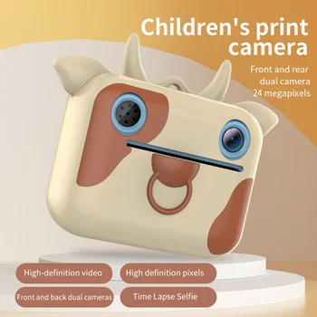 Термична CP31 Детска Професионална Ретро Цифров HD Играчка Камера Студентски Рефлексен Фотоапарат на Рула за печат И етикети