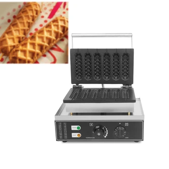 Търговски електрическа клечка за зъби crepeira 6 бр. машина за приготвяне на хот-дог, вафельница за бонбони, мини-понички, машина за готвене на вафли на клечка