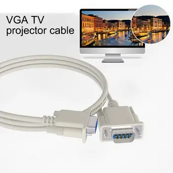 Удължител за VGA Портативен, лесен за използване, Надежден 9-пинов Удължител за VGA мъжа към жената, проводник-удължител за VGA, съвместим с HD
