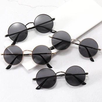 Улични поляризирани слънчеви очила за мъже/жени Материал Matel Люнета De Soleil Femme, малки кръгли слънчеви очила, реколта летните слънчеви очила за шофиране