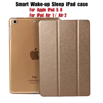 Умен калъф за iPad с функция събуждане и заспиване за Apple iPad 5 6 Магнитен Флип Кожен Държач-Поставка, Калъфи за iPad за Apple iPad Air 1 2