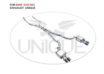 УНИКАЛНА Производителност Титанов изпускателната система Catback за двигател BMW 650i F13 N63 4,4 Т Шумозаглушител С Капак