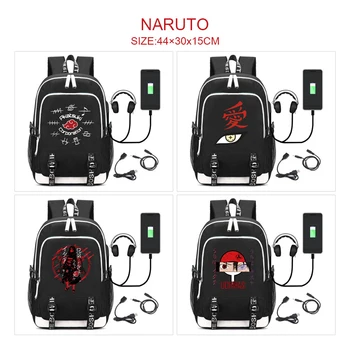 Училищен раница Наруто за тийнейджъри аниме Uzumaki Naruto ученически чанти голям капацитет чанта за лаптоп преносими мультяшные пътни чанти подарък