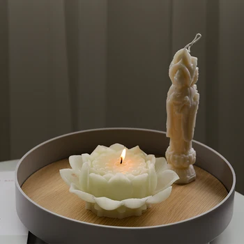 форма за свещи във формата на голям лотос в будизма, гипсови форми на 