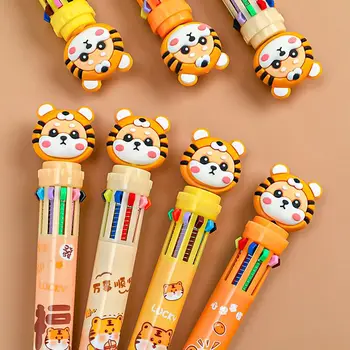 Химикалка писалка Kawaii Хитър Тигър, креативна химикалка за подпис 0,5 мм, разноцветни химикалки с мультяшными животни, офис и ученически пособия за писане