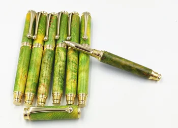 Химикалка химикалка от клен стабилизиран дурианом дърво с позлатени 24-КАРАТОВО