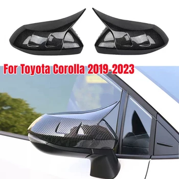 Цвят на въглеродни влакна, бичи рога, странична врата, огледало за обратно виждане, накладки за Toyota Corolla 2019-2023