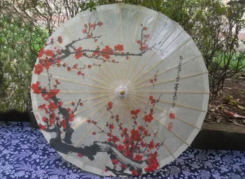 Чадър във формата на цвете сливи, висококачествена водоустойчива колекция танцово подпори за фестивала