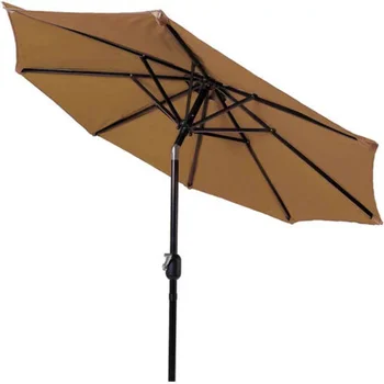 Чадър за вътрешен двор с наклон дръжка - 7' - от търговска марка Gardena (Tan) сенчести чадъри чадър чадър на открито