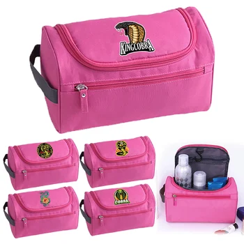 Чанта за измиване на грима, женствена чанта за пътуване, водоустойчиви козметични чанти с цип модел кобра, косметичка, органайзер, комплекти от тоалетни принадлежности, чанта