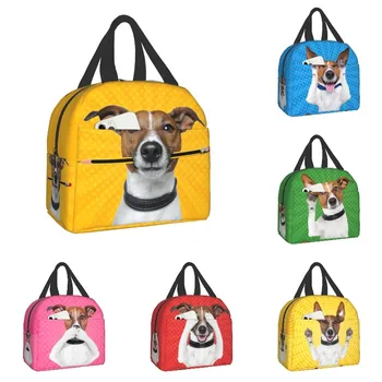 Чанта за обяд с куче, Джак-Ръсел-териер, термоохладитель, изолиран обяд-бокс за жени, деца, училище, на къмпинг, за пътуване, чанта за съхранение на пикник