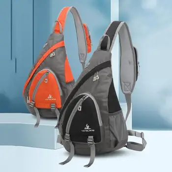 Чанта през рамо унисекс с регулируема каишка, по-голямата голям дишаща чанта с дупка за слушалки, чанта за пътуване