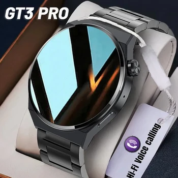 Часовници GT3 Pro Мъжки Смарт часовници HD С голям екран, Гласово Повикване, Здраве, Спорт, Фитнес Тракер, Водоустойчив Умен Часовник 2023