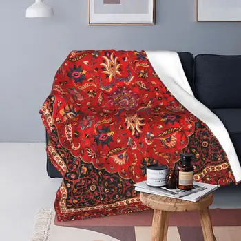 Червено персидское одеяло фланелевое демисезонное джобно супер меки покривки за легла Офис одеяло
