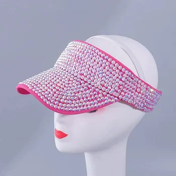 Шапка Лятна шапка с празни езда Луксозни слънчеви шапки дамски шапки хип-хоп шапка Модни градинска шапка с пайети пътни плажни очила