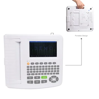 Электрокардиографический апарат CONTEC ECG1201G с 12 констатации екг, ехокардиография, клавиатура, апарат за ЕКГ