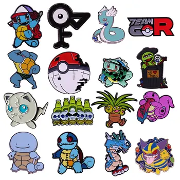 Эмалевые игли Kawaii Spirit Squirtle, са подбрани поредица Pokemon, метална мультяшная брошка, раница, шапка, чанта, яка, значки с ревери