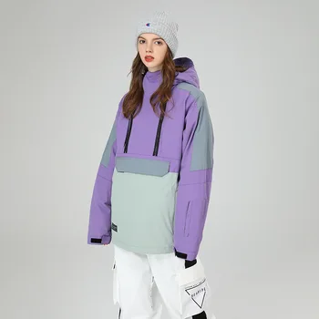 Яке за сноуборд, ски яке дамски зимни ветрозащитная водоустойчив снежна дрехи, дамски hoody с качулка за спорт на открито